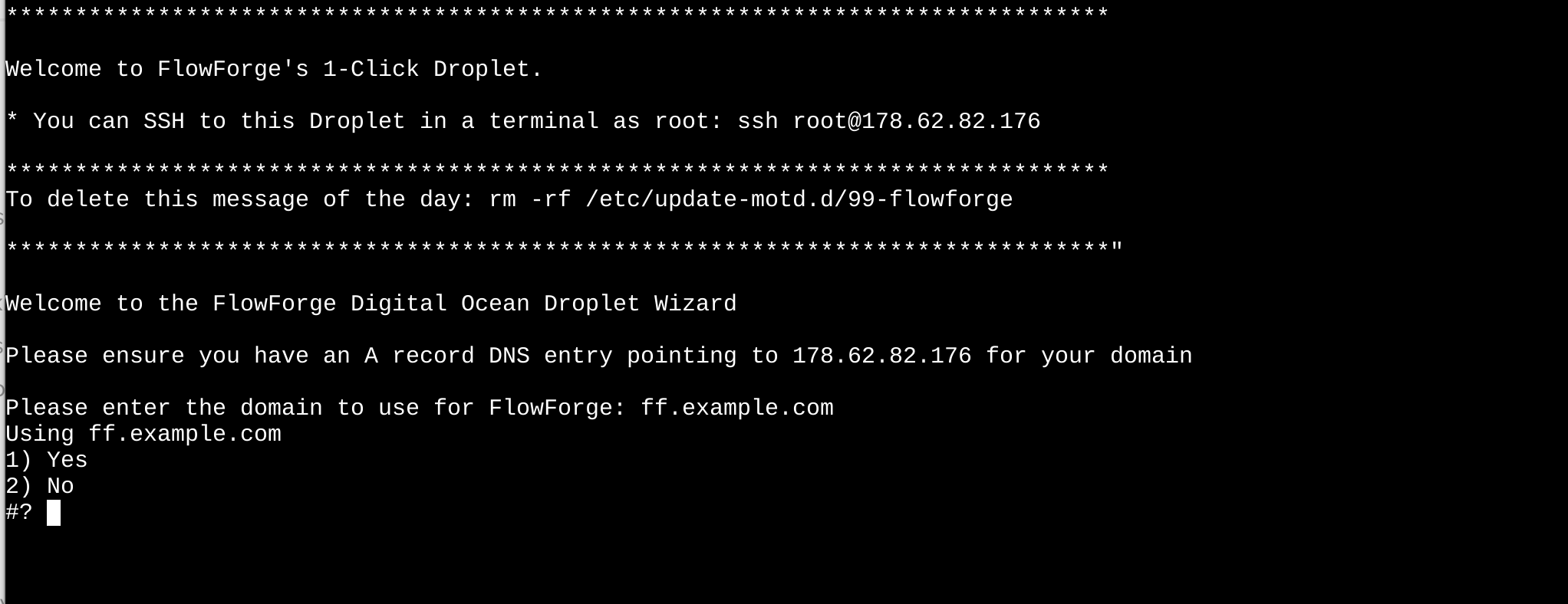 Digital Ocean Wizard